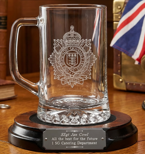 Personalised Tankard on Premium Piano-Finish Base