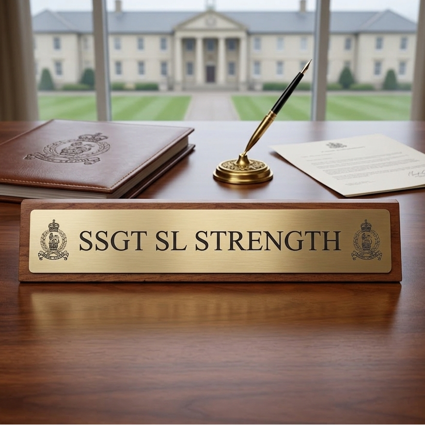 Regimental Desk Plaque