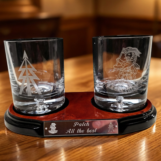 Double Glass Whisky Set With Base