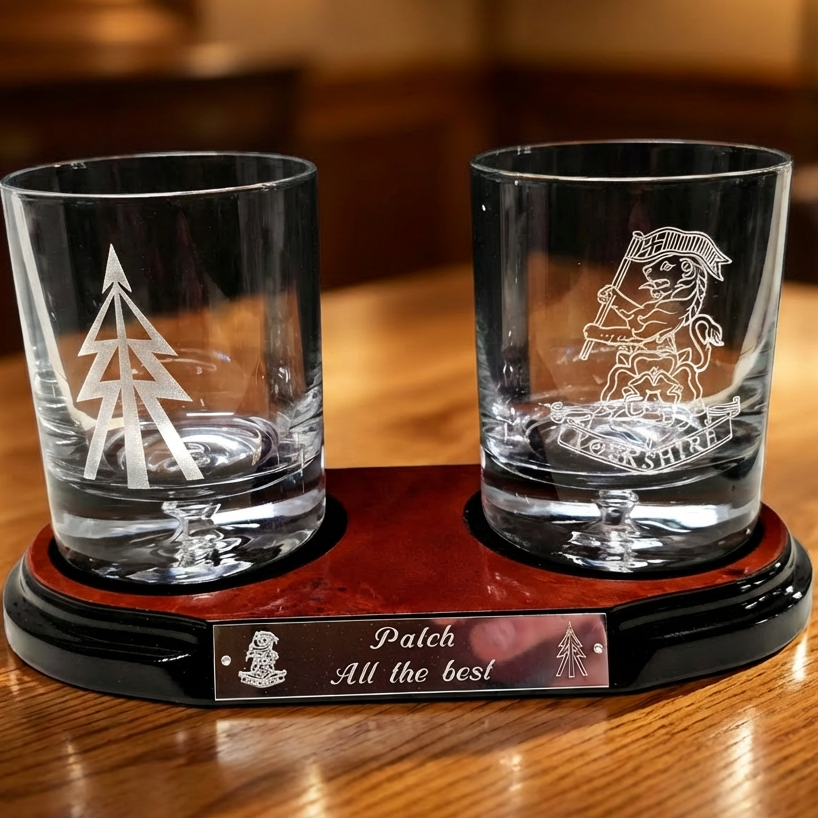 Double Glass Whisky Set With Base