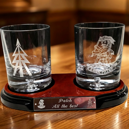 Double Glass Whisky Set With Base