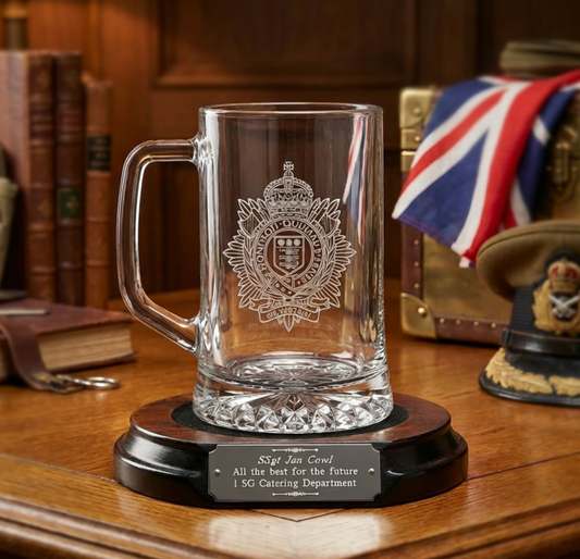 Personalised Tankard on Premium Piano-Finish Base