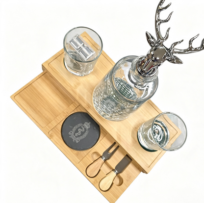 STAG DECANTER SERVING SET