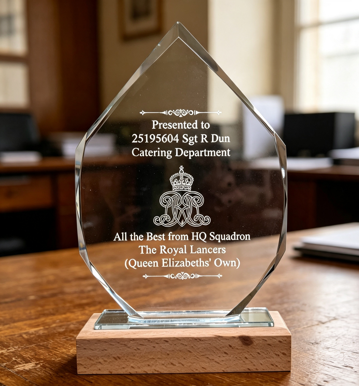 Glass Presentation Award