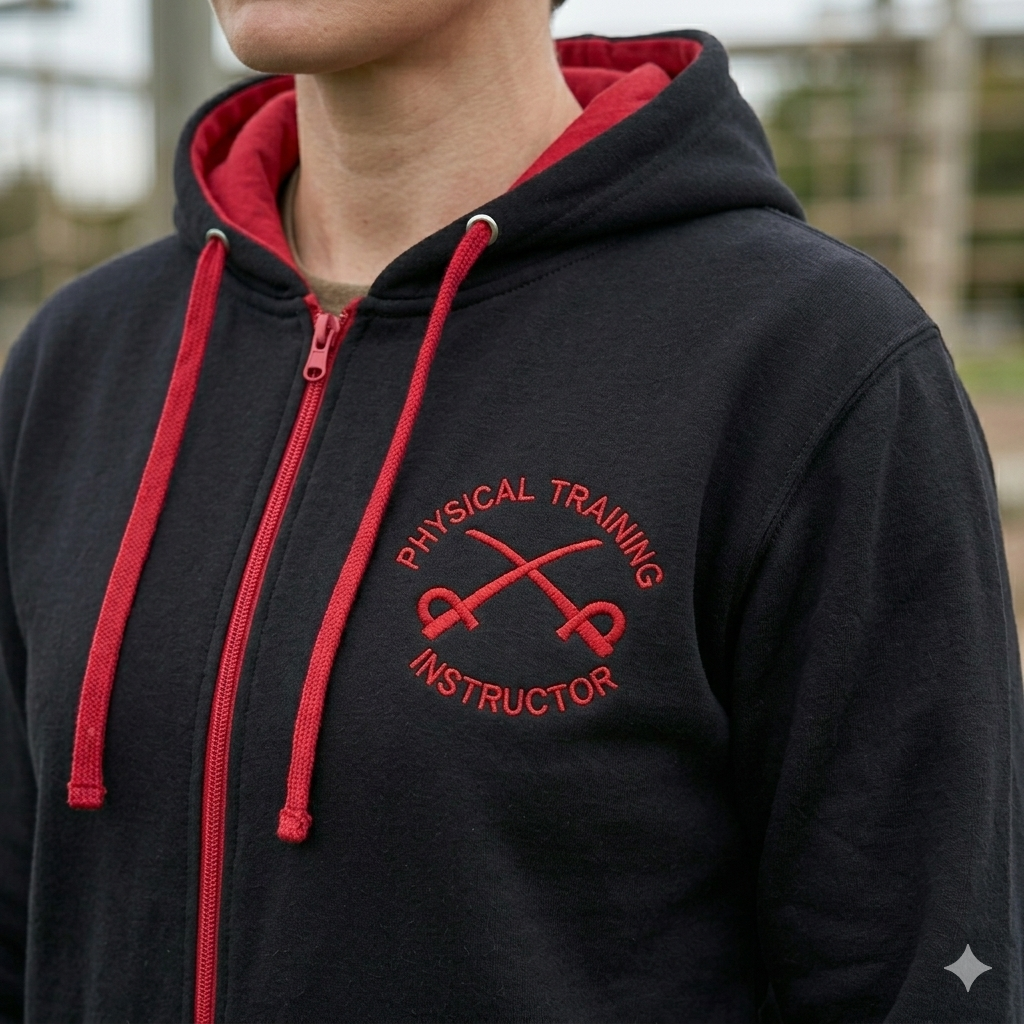 British Army PTI Contrast Zip Hoodie