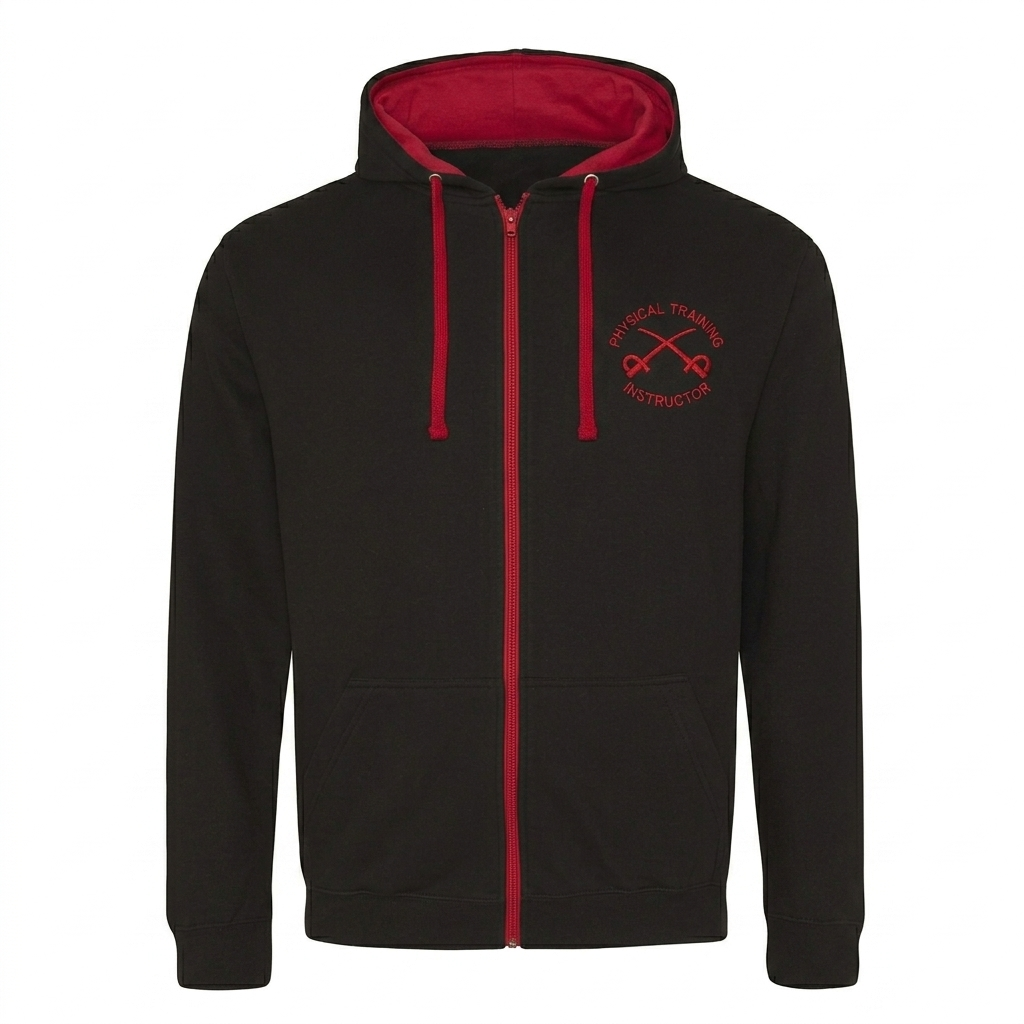 British Army PTI Contrast Zip Hoodie