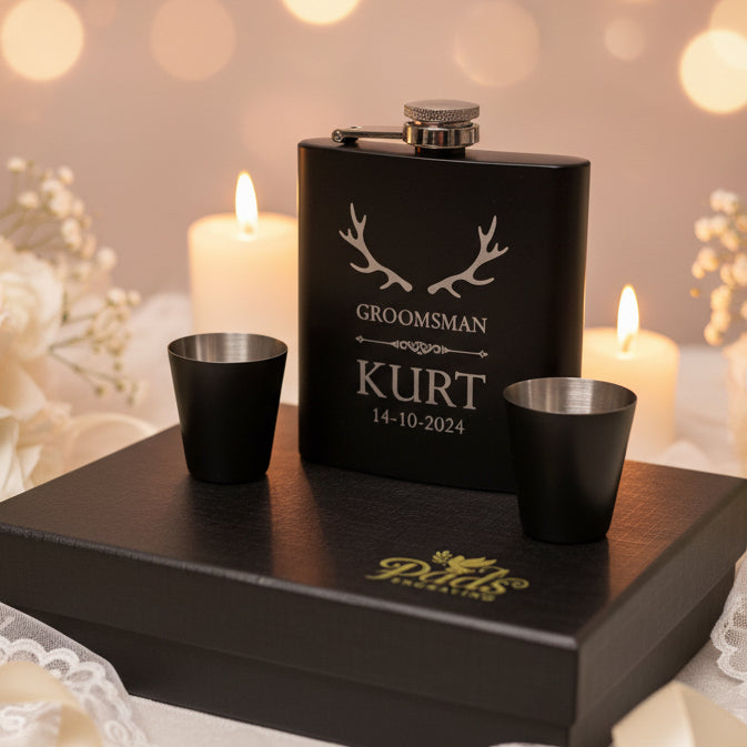 Black Hip Flask