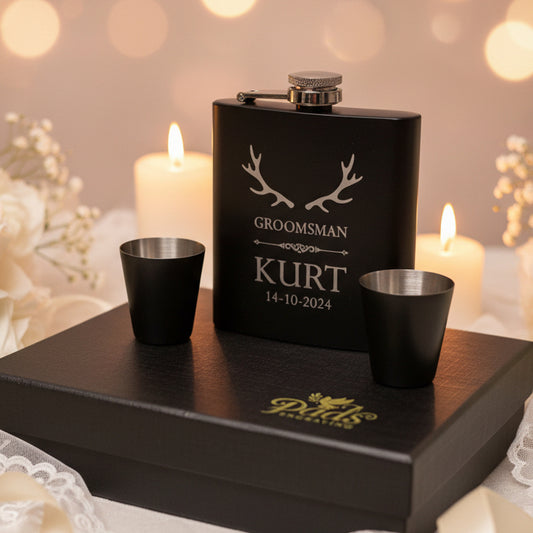 Black Hip Flask